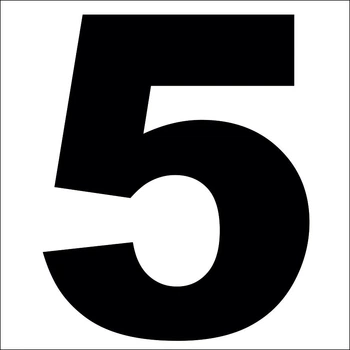 Табличка цифра "5" наклейка