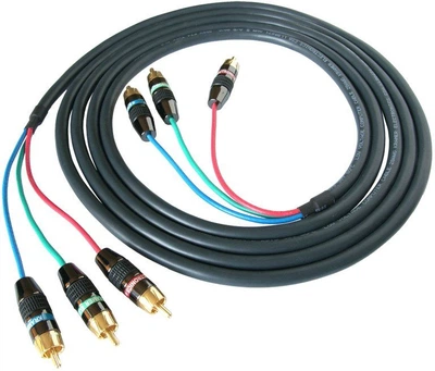 Кабель для компонентного відеосигналу 3 RCA - 3 RCA (Вилка - Вилка) 4.6м, Kramer C-R3VM/R3VM-15