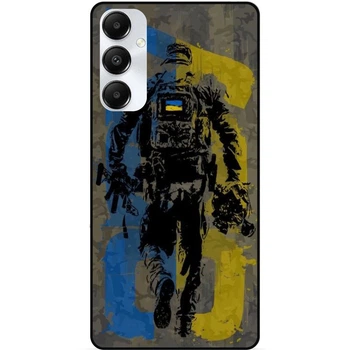 Силиконовый бампер чехол Candy для Samsung A17 с рисунком ЗСУ Украина Боец