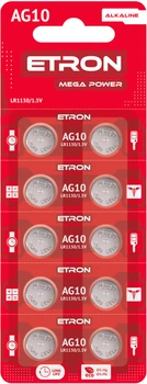 Батарейки ETRON AG 10 LR1130 10 шт (4821327001435)