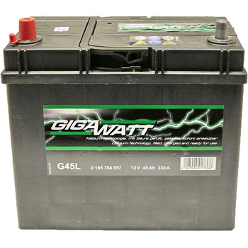 Акумулятор автомобільний 45ач 330а "+" зліва GIGAWATT, GW 0185754557