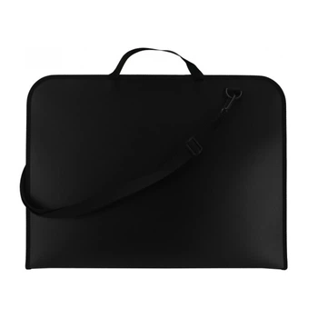 Портфель A2 MAXI Cool for School на пластиковой молнии с тканевыми ручками и ремнем черный (MX30040)