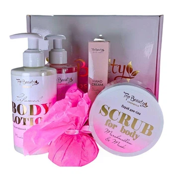 Подарочный набор косметики для женщин Top Beauty "Розовый" 5 предметов