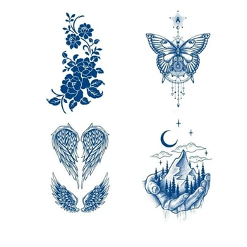 Набор из 4 долговременных тату «Красота природы» Fresh Tattoo SPX-set-middle-02, 18 х 11 см