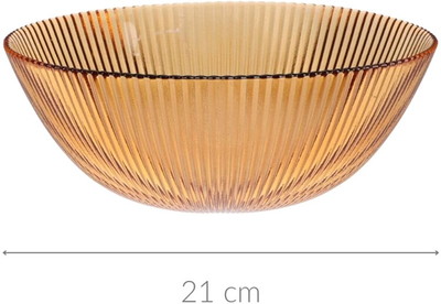 Miska Home Styling Collection Amber prążkowana Ø 21 cm (8721037043090)