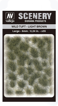 Trawa do dekoru Vallejo SC418 Scenery Wild Tuft Light Brown 6 mm x 35 (8429551986168)