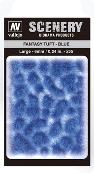 Трава для декору Vallejo SC434 Scenery Fantasy Tuft Blue 6 мм x 35 (8429551986328)