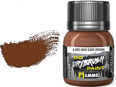 Фарба Ammo DIO Drybrush 40 мл Темно-коричнева (8432074006527)