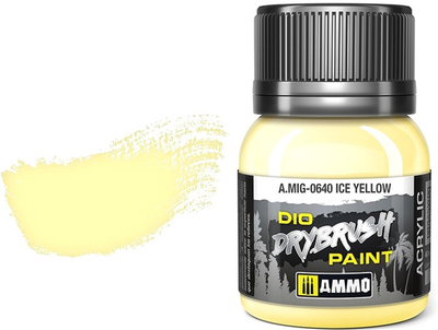 Фарба Ammo DIO Drybrush 40 мл Крижана Жовта (8432074006404)