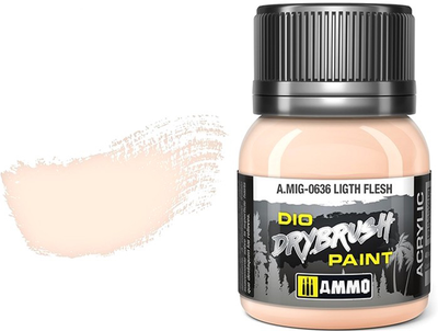 Фарба Ammo DIO Drybrush 40 мл Фарба Ammo DIO Drybrush 40 мл Світло-тілесна (8432074006367)