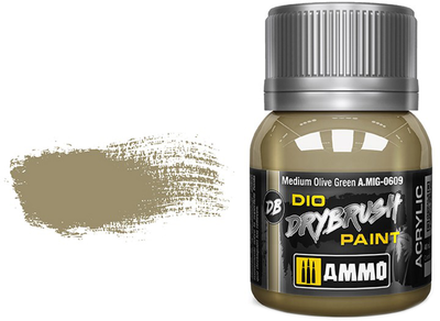 Фарба Ammo DIO Drybrush 40 мл Середньо-оливкова Зелена (8432074006091)