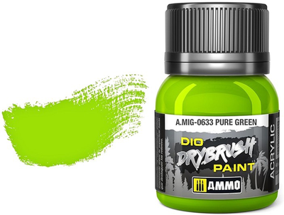 Фарба Ammo DIO Drybrush 40 мл Чисто-зелена (8432074006336)