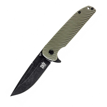 Ніж SKIF Bulldog G-10 / Black SW green (733F)