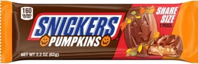 Шоколадні гарбузи Snickers Pumpkins Chocolate Halloween 62 г