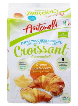 Круассаны Antonelli Sugar Free Custard Cream Croissant с заварным кремом 252г