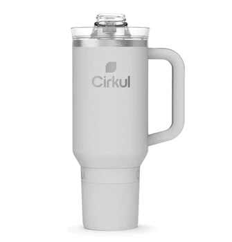 Термокружка с ручкой Cirkul All-Day StrawSip из нержавеющей стали Серая 1183 мл