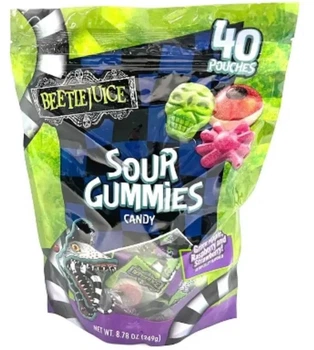 Жевательные конфеты Beetlejuice Halloween Bugs Grubs Gummies 40 шт 280 г