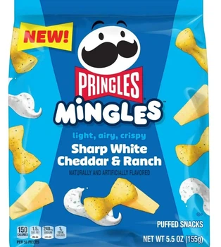 Снеки Pringles Mingles Sharp White Cheddar and Ranch Puffed Snacks 155 г