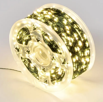 Уличная гирлянда на 100м LED1000 имеет 8 режимов Теплый белый
