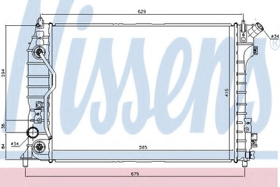 Радіатор CT/GMC LACETTI(04-)2.0 D(+)[OE 96983824] Nissens (61695)