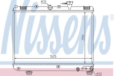 Радиатор KIA RIO(00-)1.3i(+)[OE 0K30C-15-200B] Nissens (66624)