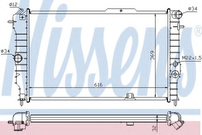 Радиатор OP CALIBRA(90-)2.0 i(+)[OE 03096385] Nissens (630631)