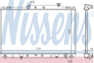 Радиатор TY CAMRY(91-)2.2 i 16V[OE 16400-03050] Nissens (64769A)