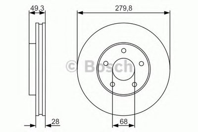 Диск гальмівний Bosch (0986479R90)