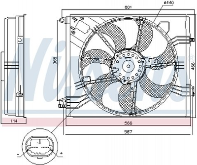 RN MEGANE IV (15-) 1.2 TCE Вентилятор Nissens (85948)