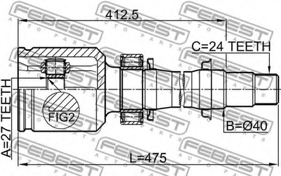 ШРУС Febest (0111ACA38RH)