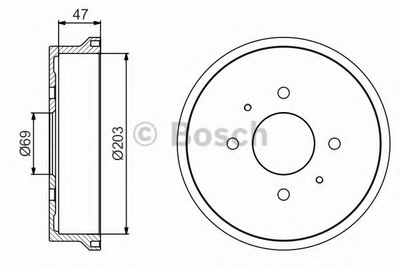 Барабан тормозной Bosch (0986477235)