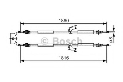 Трос ручного гальма Bosch (1987482019)