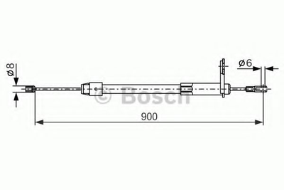 Трос ручного гальма Bosch (1987477847)