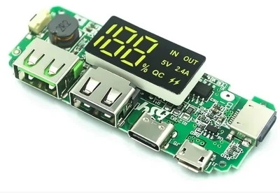 Контроллер плата H961-U V6.0 для Powerbank с LED дисплеем USB, 5В, 2.4А
