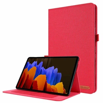 Чехол Cloth Pattern Case для Samsung Galaxy Tab S7 / S8 11.0 (Wake / Sleep) Red