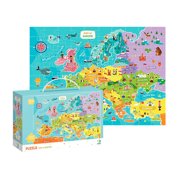 Puzzle DoDo Mapa Europy 100 Elementów (300124) (4820198240257)