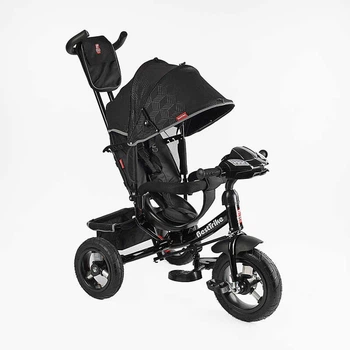 Детский трехколесный велосипед Best Trike интерактивный надувные колеса черный 3390 / 39-211