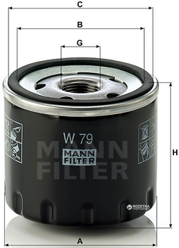 Фильтр масляный MANN W 79