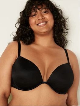 Бюстгальтер Victoria's Secret Pink Wear Everywhere Super Push-Up 32B Чорний (26455010)