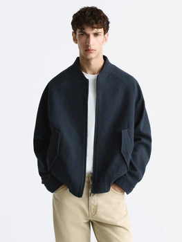 Бомбер мужской Zara 475388768 XL Синий (1159801066) – Брендовая