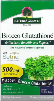 Брокко-глутатион Nature's Answer Brocco-Glutathione 500 мг 60 вегетарианских капсул (083000160301)