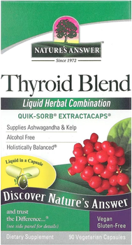Смесь для щитовидной железы Nature's Answer Thyroid Blend 90 вегетарианских капсул (083000265921)