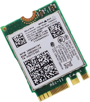 Двухдиапазонный адаптер модуль Wi-Fi + Bluetooth Intel Dual Band Wireless-AC 7260NGW (04X6007)