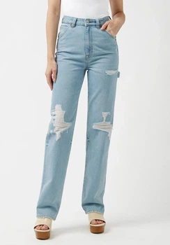 Джинси Buffalo David Bitton Super High Rise Distressed Loose Straight Color: Indigo (BL15898) W28