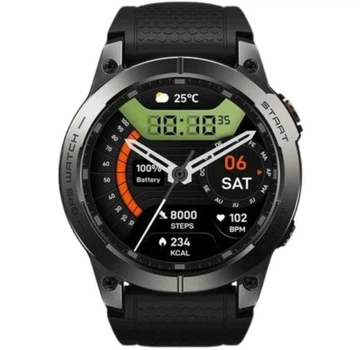 Смарт-годинник Zeblaze Stratos 3 PRO GPS (IP68, голосові дзвінки, пульсиметр, HD Amoled). black