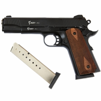 Пистолет KUZEY 911#1 Black/Brown Wooden Grips + магазин