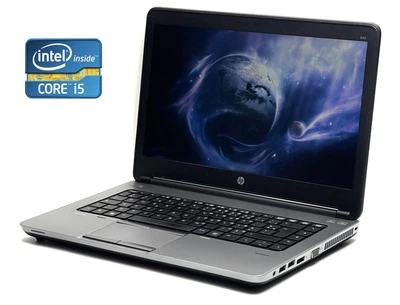 Ноутбук Б-класс HP ProBook 640 G1 / 14" (1366x768) TN / Intel Core i5-4210M (2 (4) ядра по 2.6 - 3.2 GHz) / 8 GB DDR3 / 128 GB SSD / Intel HD Graphic 4600 / WebCam + USB-флешка 64 GB б/у