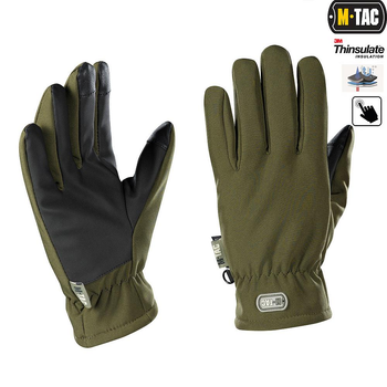 Тактичні рукавички M-Tac Soft Shell Thinsulate, розмір L, колір Olive