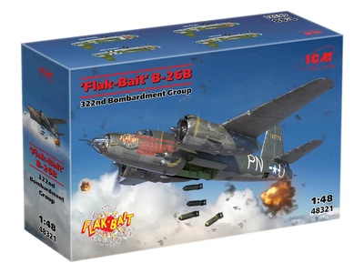 Сборная модель ICM B-26B 'Flak Bait'. 322-я бомбардировочная группа 48321