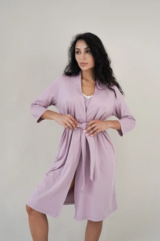 Халат для беременных и кормящих мам Мамин Дім Soft&Lace XS Аметист (2550000588384)